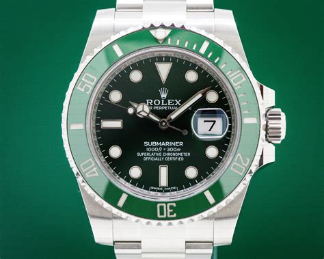 rolex green face watch|rolex submariner green face price.